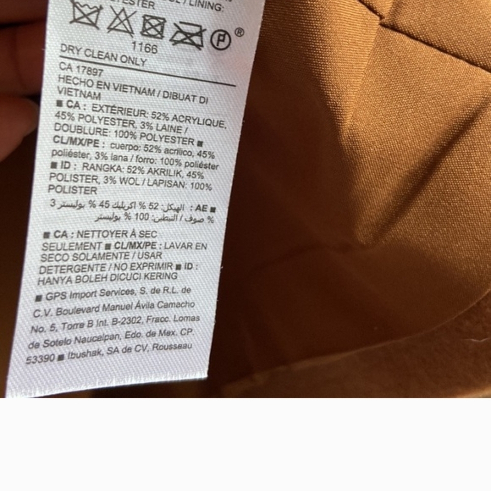 Old Navy Women's Double-Breasted Pea Coat in Rust/Brown/Burnt Orange -Size Large - Picture 8 of 9